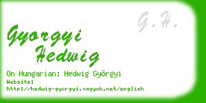 gyorgyi hedwig business card